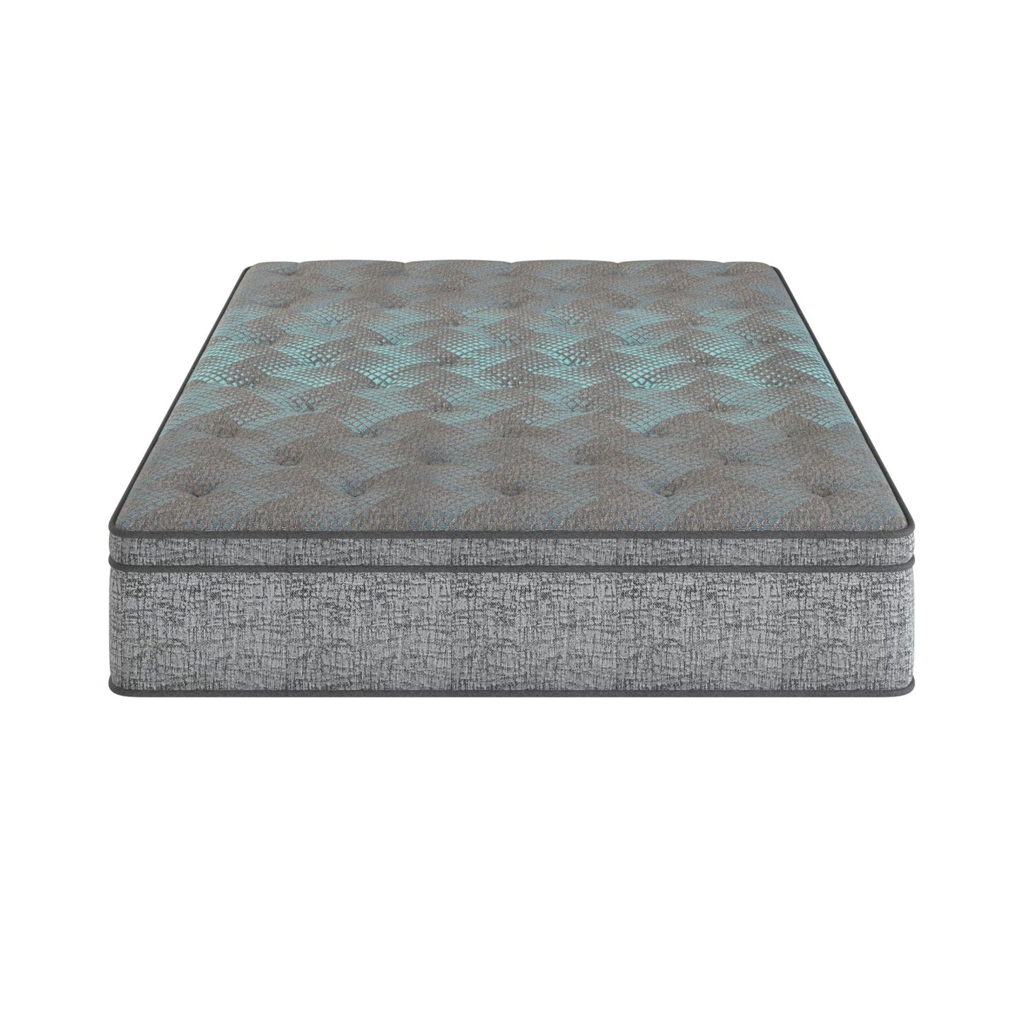 Comfort Care - 10" Hybrid Euro Top Mattress Plush Comfort - Blue / Gray - Twin Extra Long