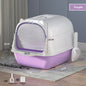 Extra-Large Enclosed Cat Litter Box, Splash-Proof With Detachable Lift-Top Lid