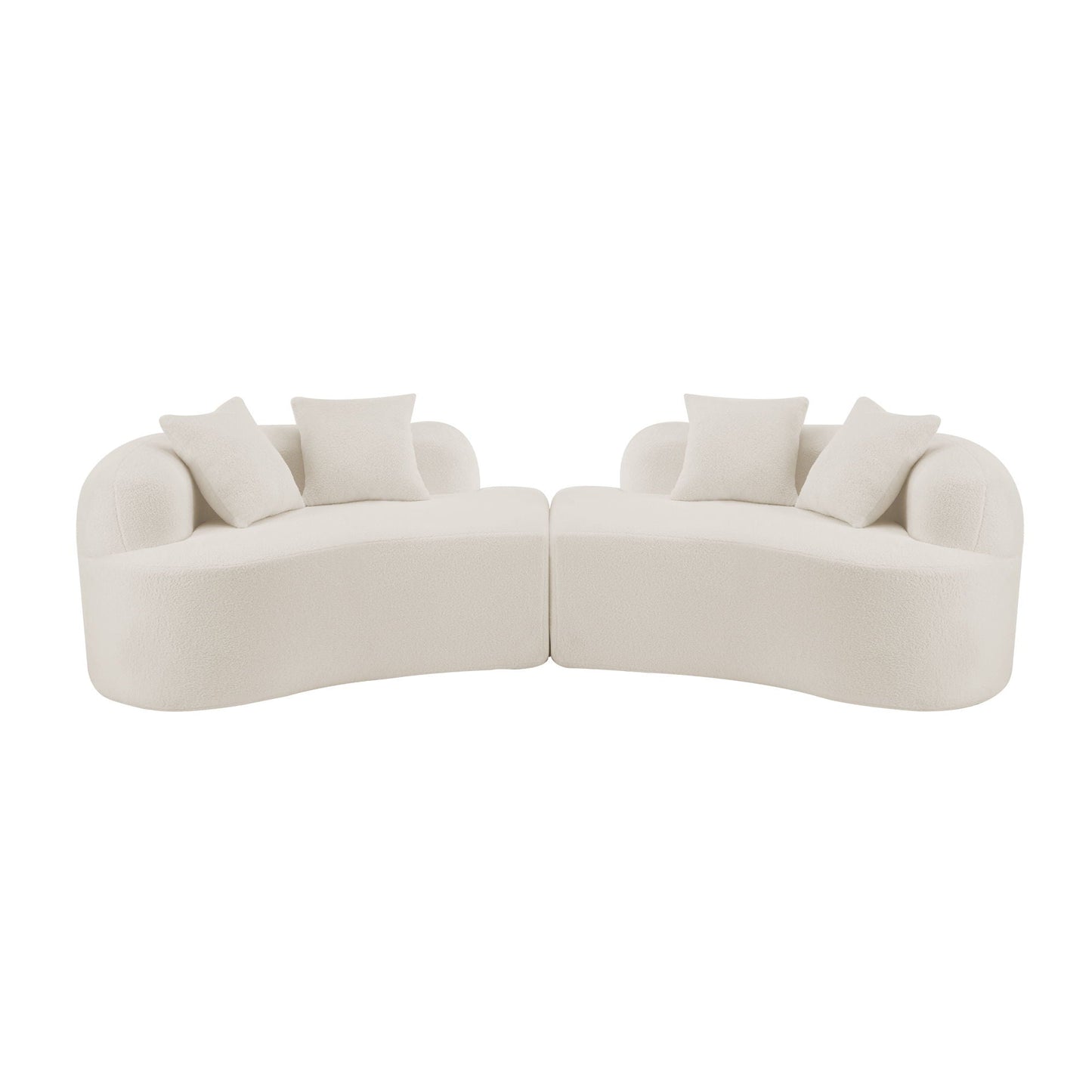 Curved 4 Seater Full Compression Sponge Sofa