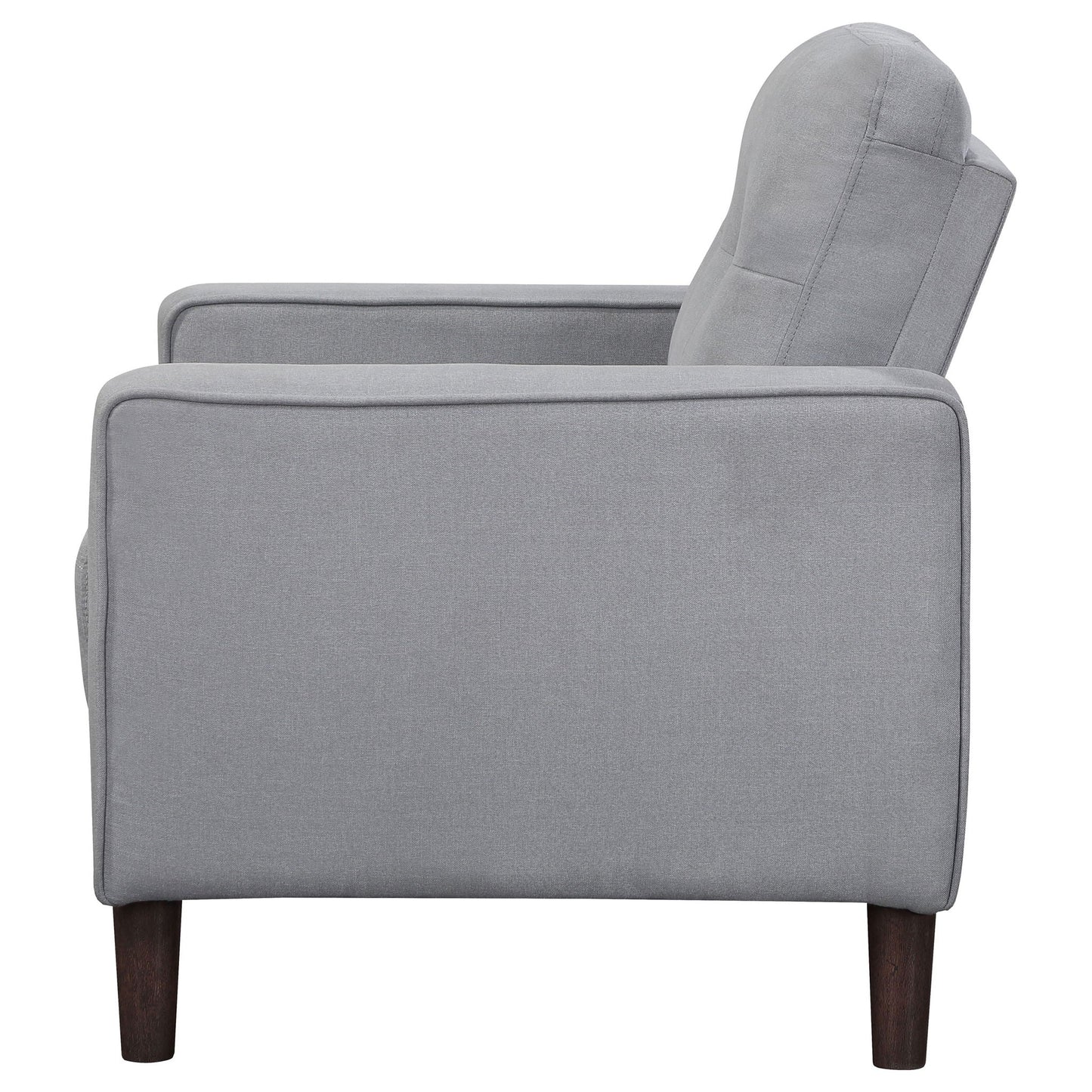 Harvey - Upholstered Tufted Accent Chair - Gray