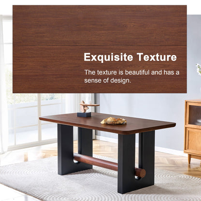 Compact Dining Table - Walnut / Black
