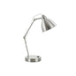 Lighting, Table Lamp, USB Port Included, Nickel Metal, Nickel Shade, Modern - Silver