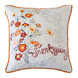 Thanksgiving Embroidered Floral Throw Pillow – Autumn Harvest Accent Cushion Set of 2