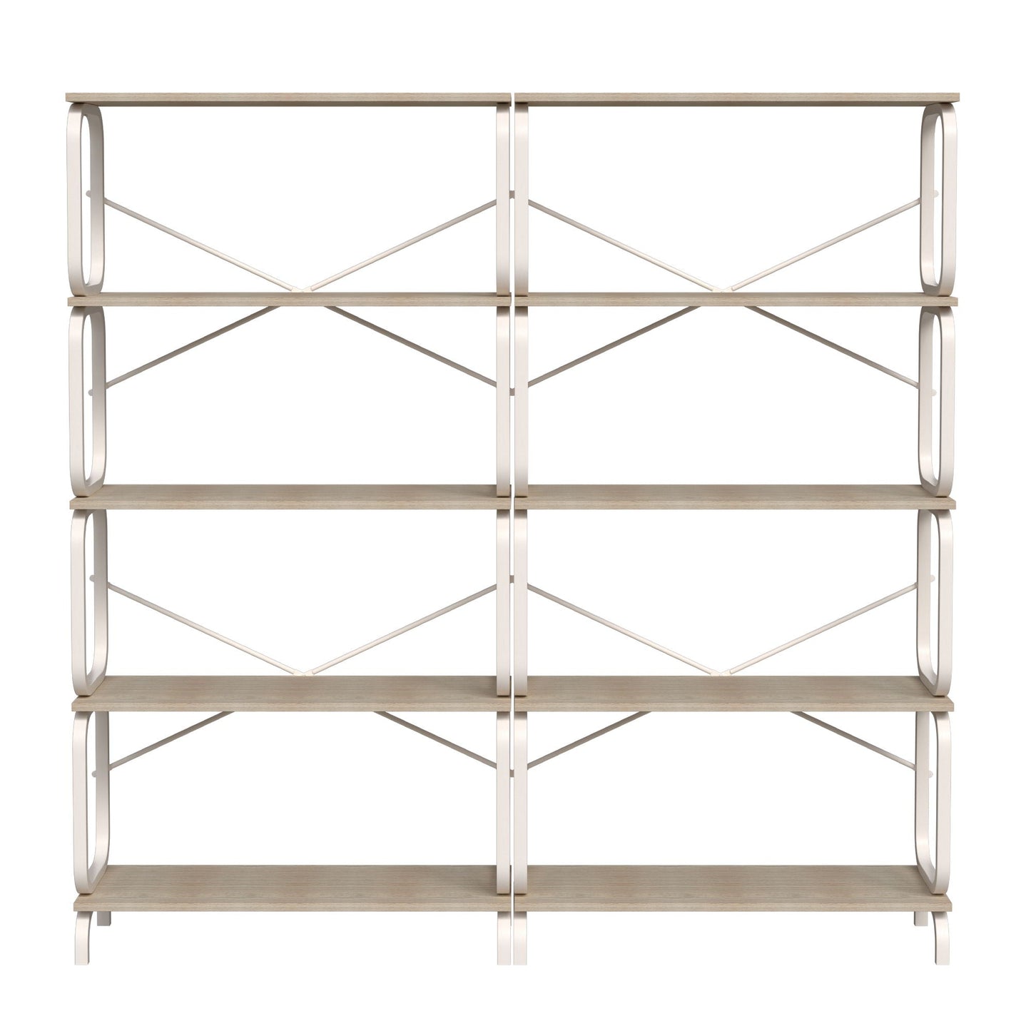 5 Tier Industrial Bookshelf, Tall Bookcase With Open Design, Vintage Storage Organizer