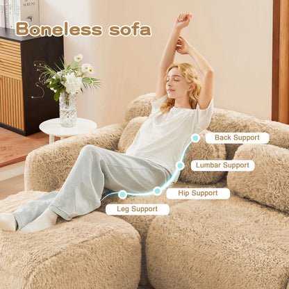 114'' Soft And Fluffy Modular Sectional Sofa