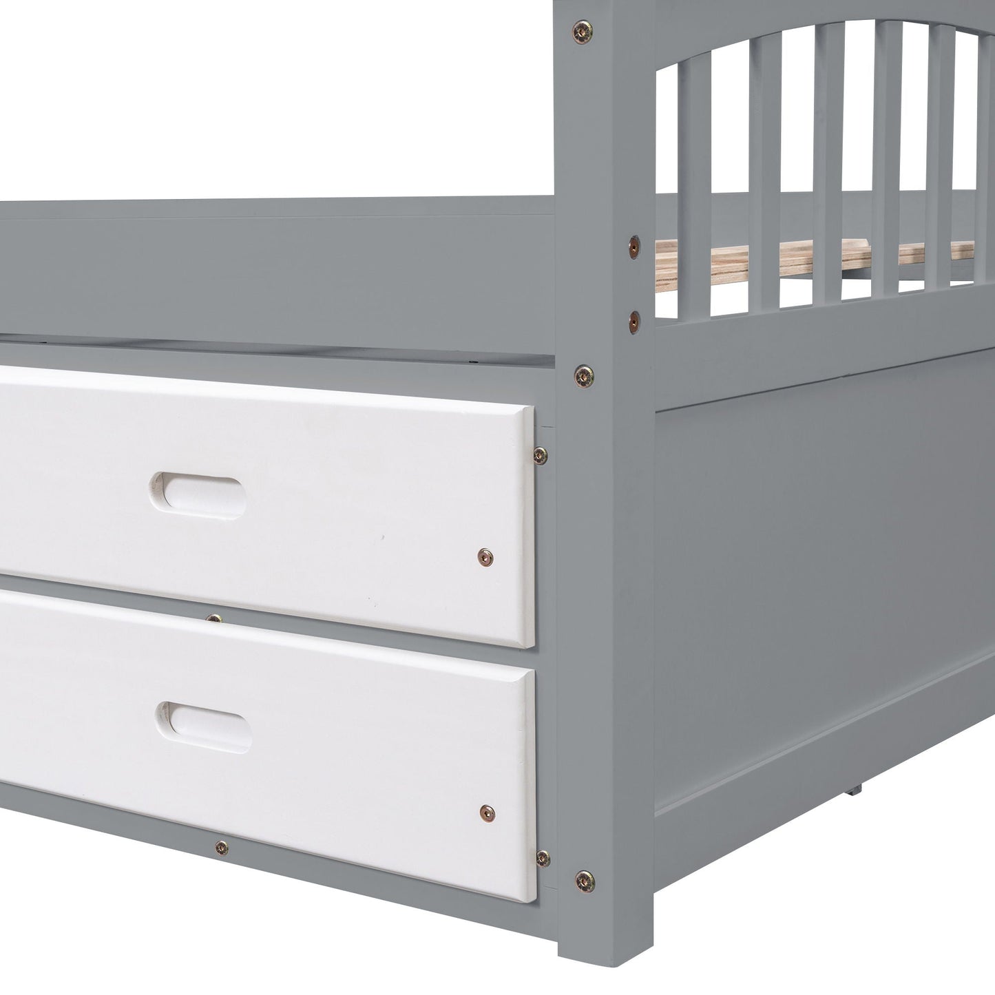 Platform Storage Bed Solid Wood Bed With 6 Drawers