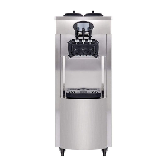 53-Inch Freestanding 3-Flavors Commercial Soft Serve Yogurt Ice Cream Machine Maker With Auto Clean (SAK74031)