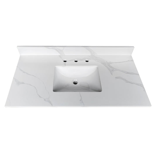 43-Inch Quartz Bathroom Vanity Top