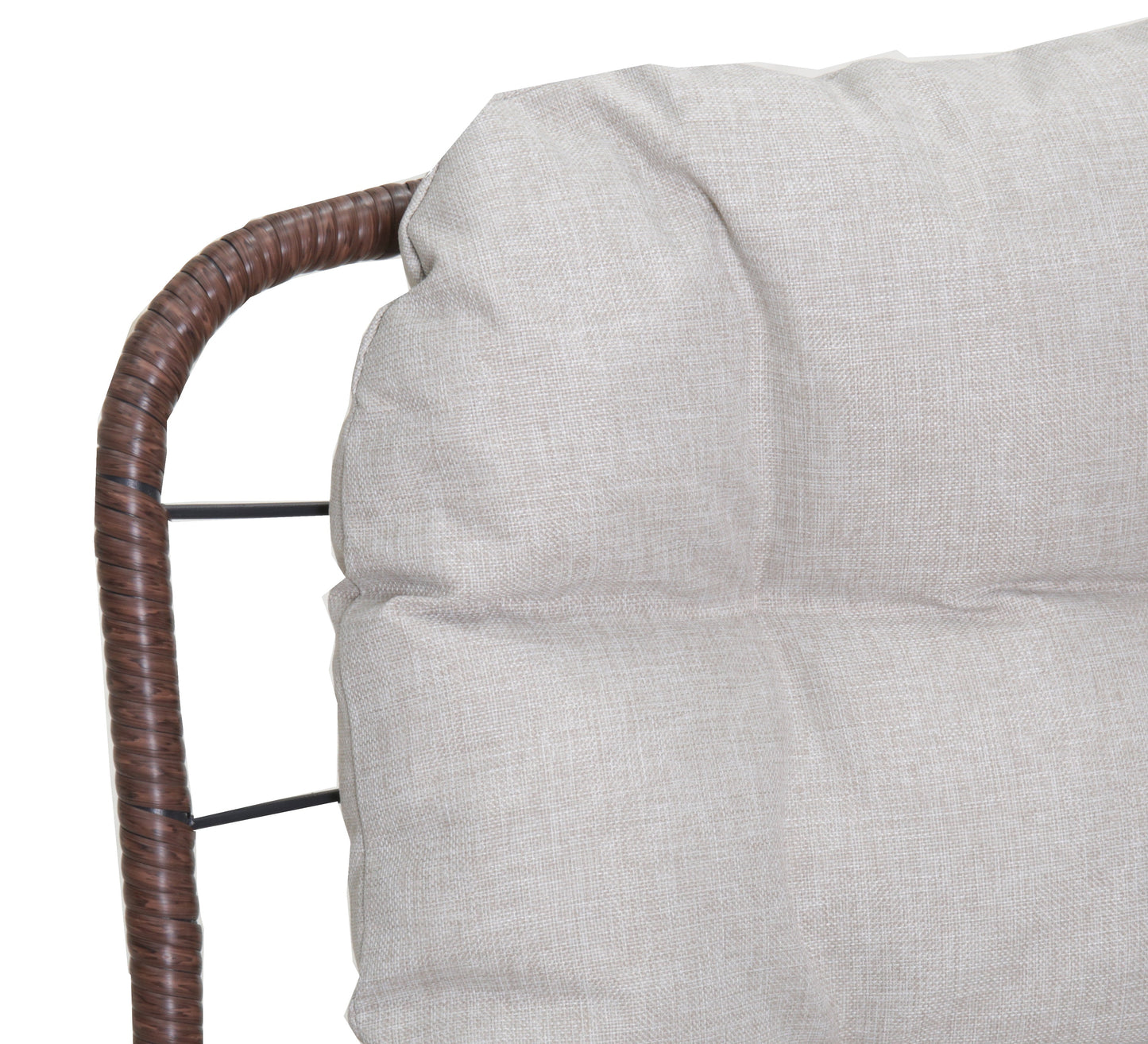 Patio Loveseat Sofa with Luxury Thick Cushion