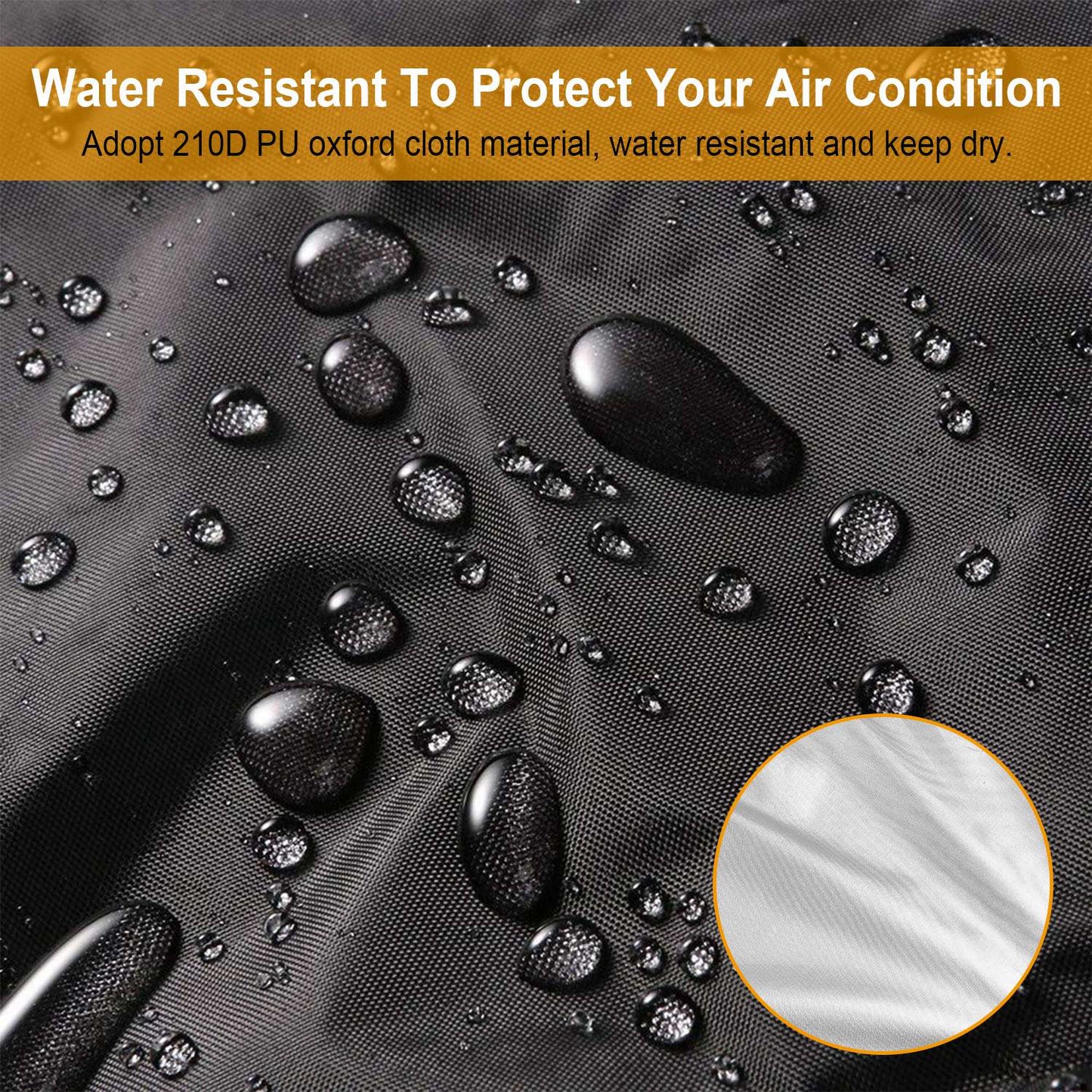Air Conditioner Cover Outdoor Water-resistant Windproof Furniture Protector Dustproof Anti UV Outside Air Conditioner Protection Cover 21.66x16.14x14.