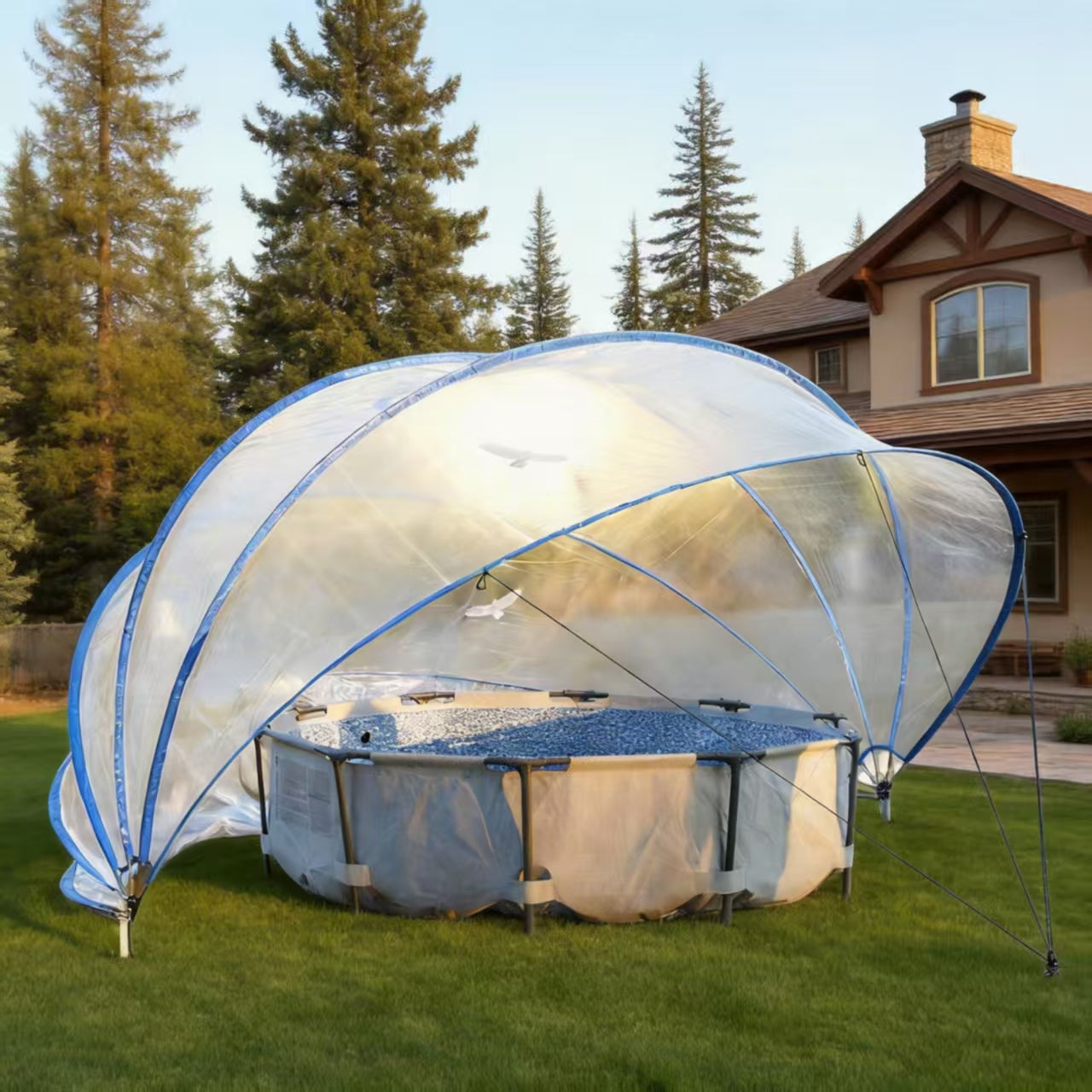 18ft Ground-Mounted Retractable Pool Cover