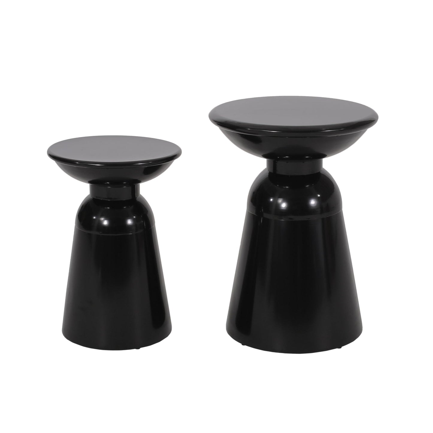 Serenita Outdoor Side Tables With Flared Design (Set of 2)