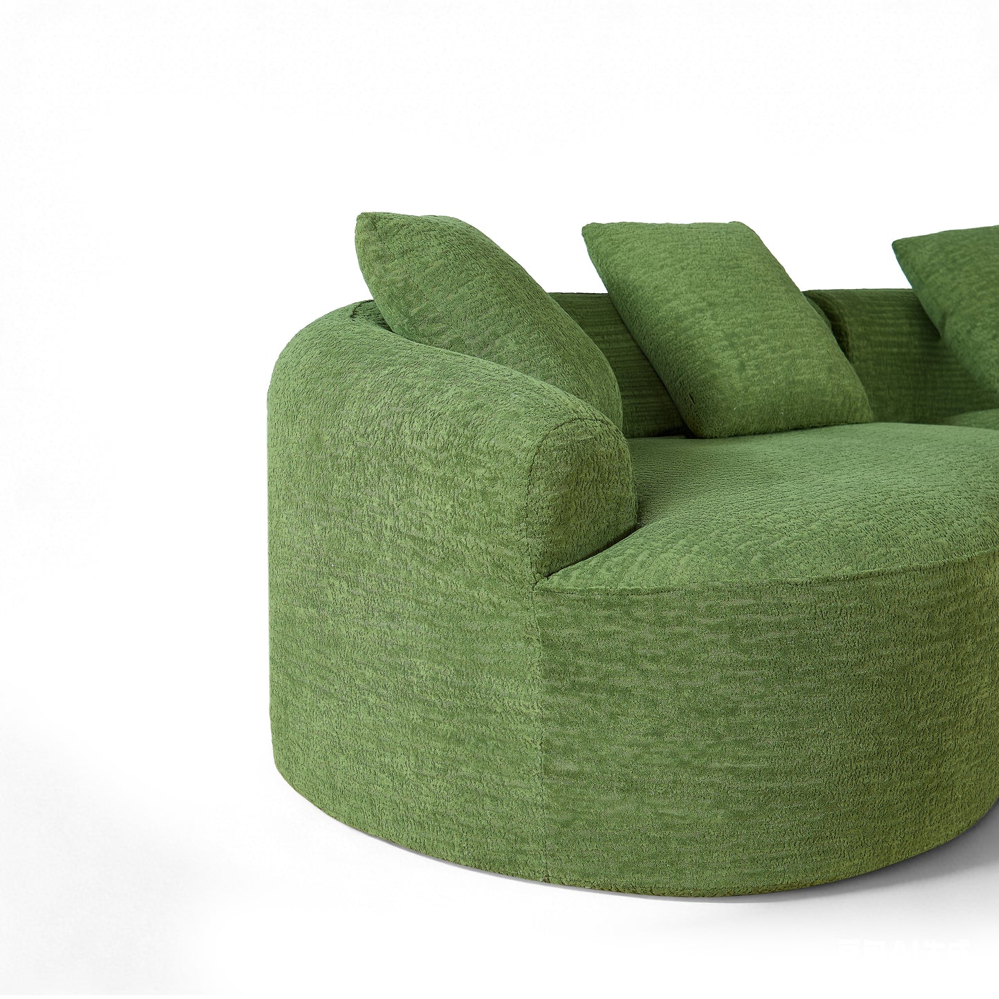 110-Inch Curved Sofa for Living Room, Oversized Recliner