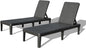 Pool Lounge Chairs Set of 2 with 6-Position Adjustable Backrest