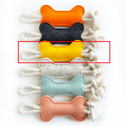 Pet Bone Shape Toy Creative Knot Felt Resistant To Bite Molars