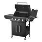 Gas Grill, 4 Burner Propane Gas Grill with Side Burner