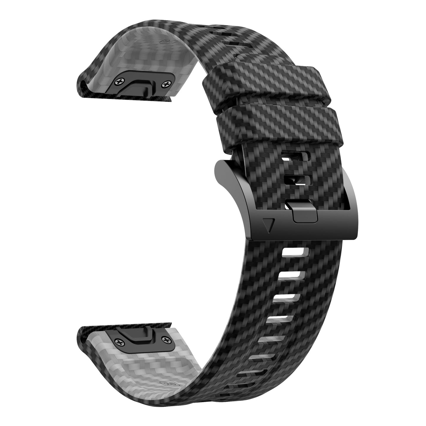 Silicone Watch Strap With Carbon Fiber Texture