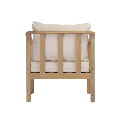 Acacia Wood Patio Furniture Club Chair with Soft Cushion