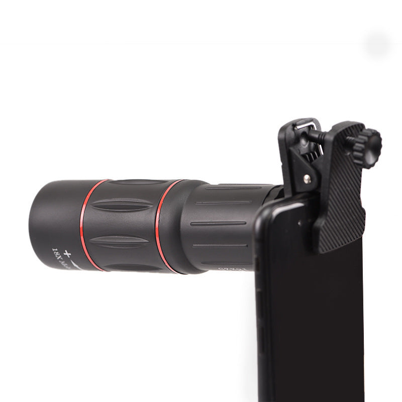 18X Zoom Telescope Lens for iPhone & Samsung Smartphones - Universal Clip & Tripod Included