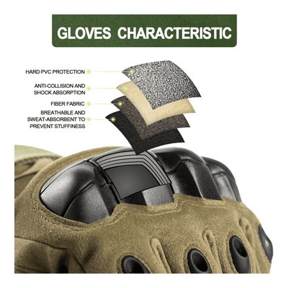 JupiterGear Tactical Military Airsoft Gloves for Outdoor Sports, Paintball, and Motorcycling with Touchscreen Fingertip Capability