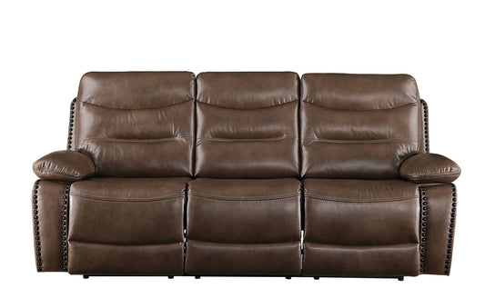 Aashi Leather Gel Match Recliner Sofa - Brown