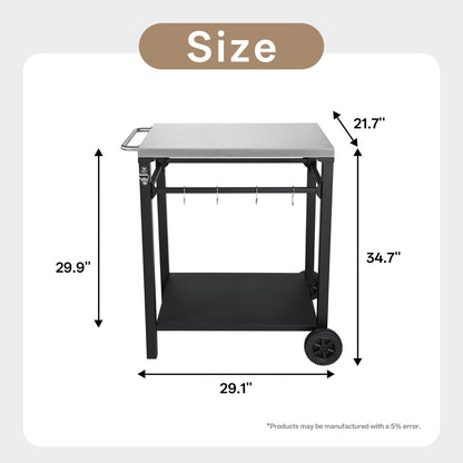 2-Tier Outdoor Grill Cart
