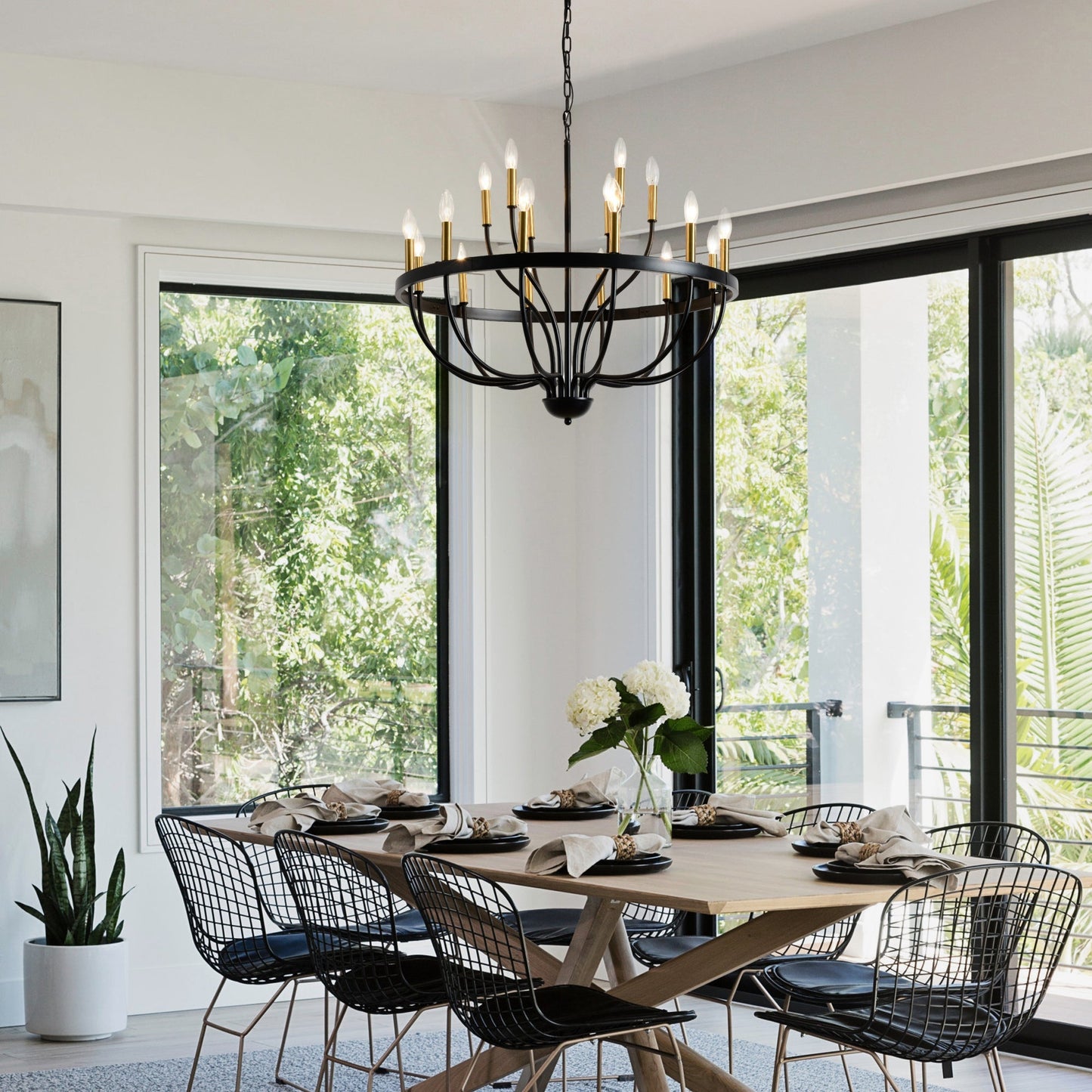 18-Light Industrial Iron Candle Chandelier