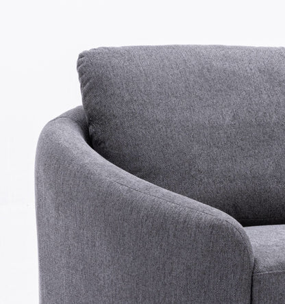 Yuina Linen Loveseat - Gray