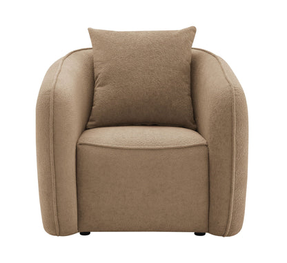 Keith Chenille Armchair With 1 Matching Color Toss Pillow