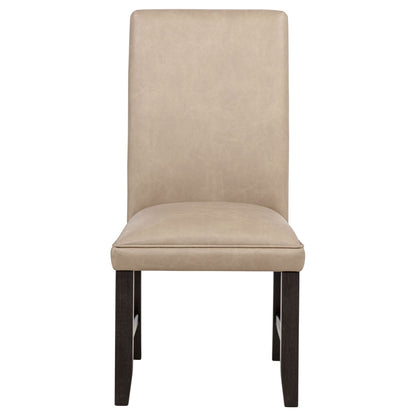 Averill Faux Leatherette Upholstered Dining Side Chair Tan (Set of 2)
