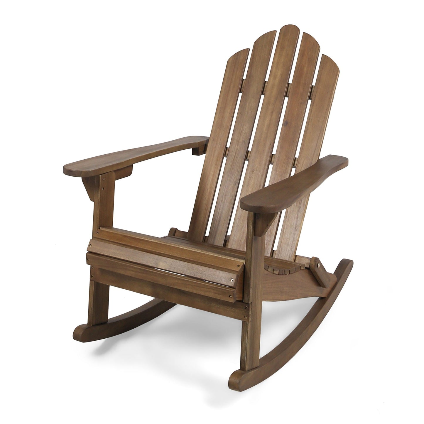 Echoes Outdoor Acacia Wood Adirondack Rocking Chair