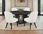 Leandro 5-piece Round Dining Table Set Burnished Black