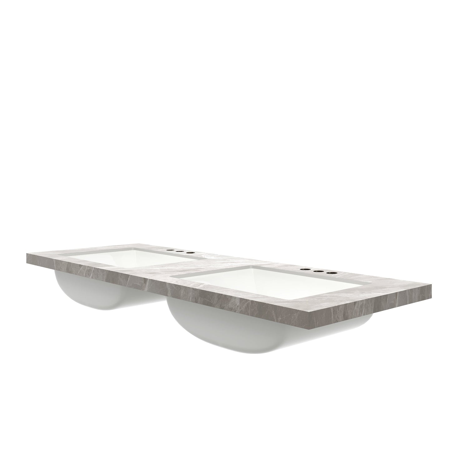 60" Elio Bathroom Undermount Ceramic Sink Vanity Top