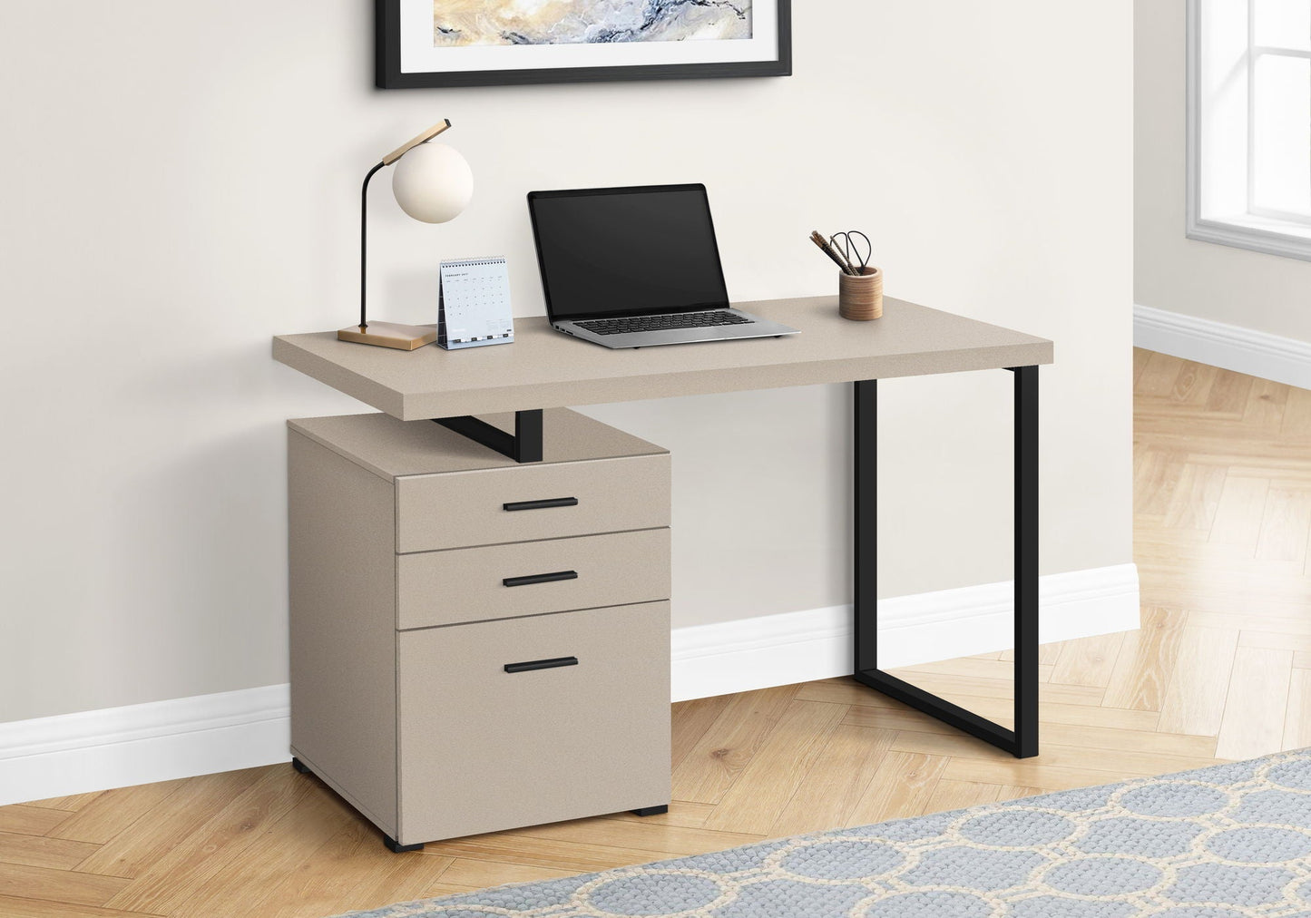 Computer Desk For Home Office, Left or Right Setup with Storage Drawers