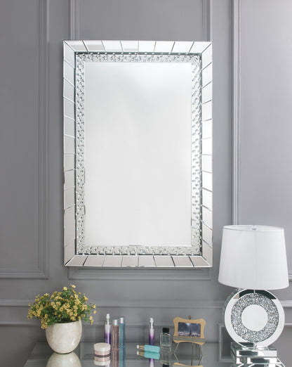 Nysa Mirrored & Faux Crystals Accent Mirror