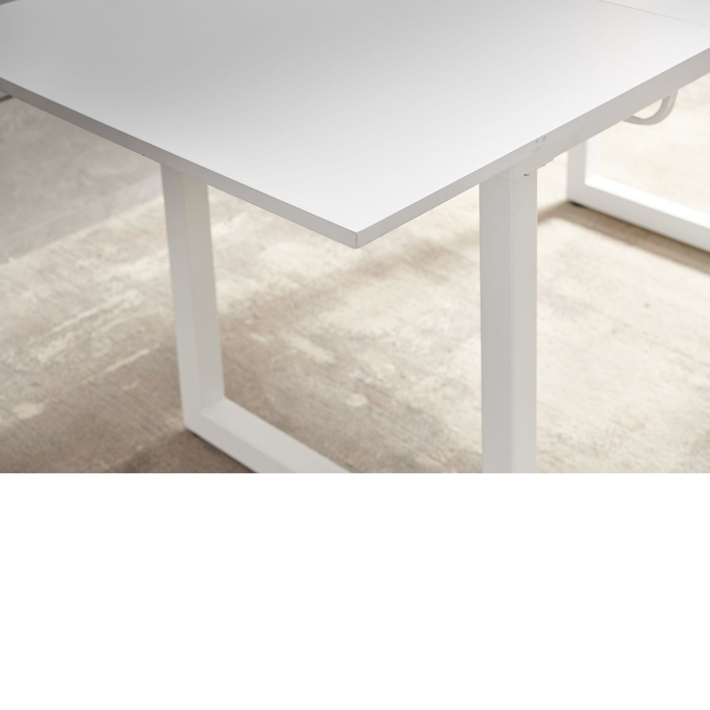 Square Extendable Dining Table With Metal Leg, Modern Space Saving Kitchen Table For Living Room