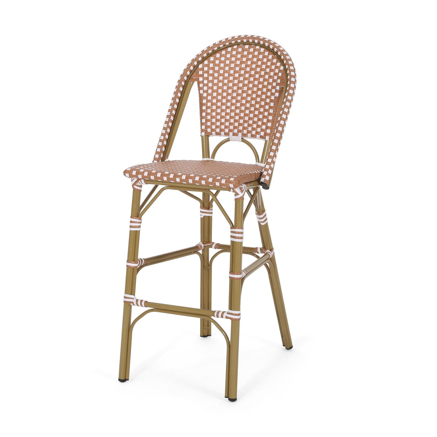 Outdoor PE Rattan French Barstool Set