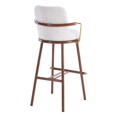Chaya Indoor Upholstered Bar Stool with Metal Frame