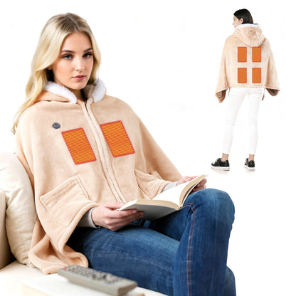 Wearable Heated Blanket with 8 Heating Zones and 3 Temp Levels
