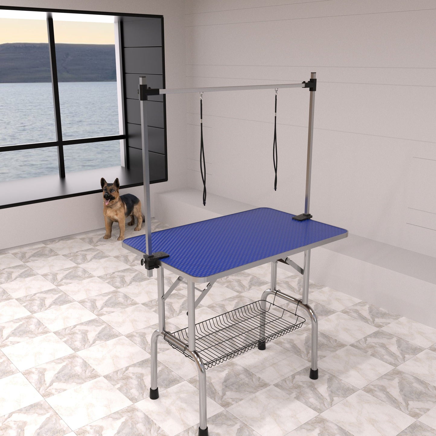 Large Grooming Table For Pet Dog And Cat With Adjustable Arm And Clamps Large Heavy Duty Animal Grooming Table