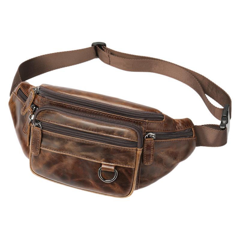 High-end Full-grain Leather Chest Bag