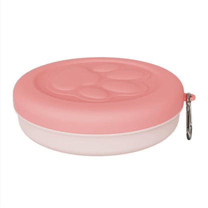 Pet Outdoor Portable Dog Food Bowl Snack Box Feeding Food Water