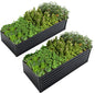 2 Pack Metal Raised Garden Bed Kit Outdoor - 8x4x2 FT Galvanized Planter Boxes Set