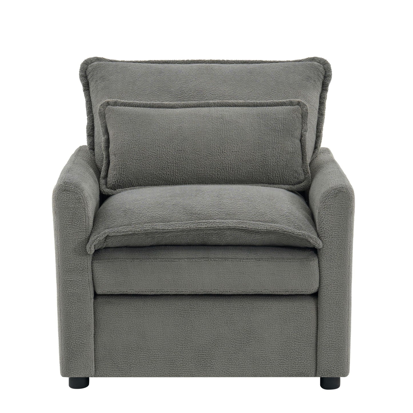 Modern Single Seat Accent Chair With Side Storage Pockets