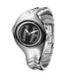 Mens Twisted Vintage Asymmetric Dual-Display Watch
