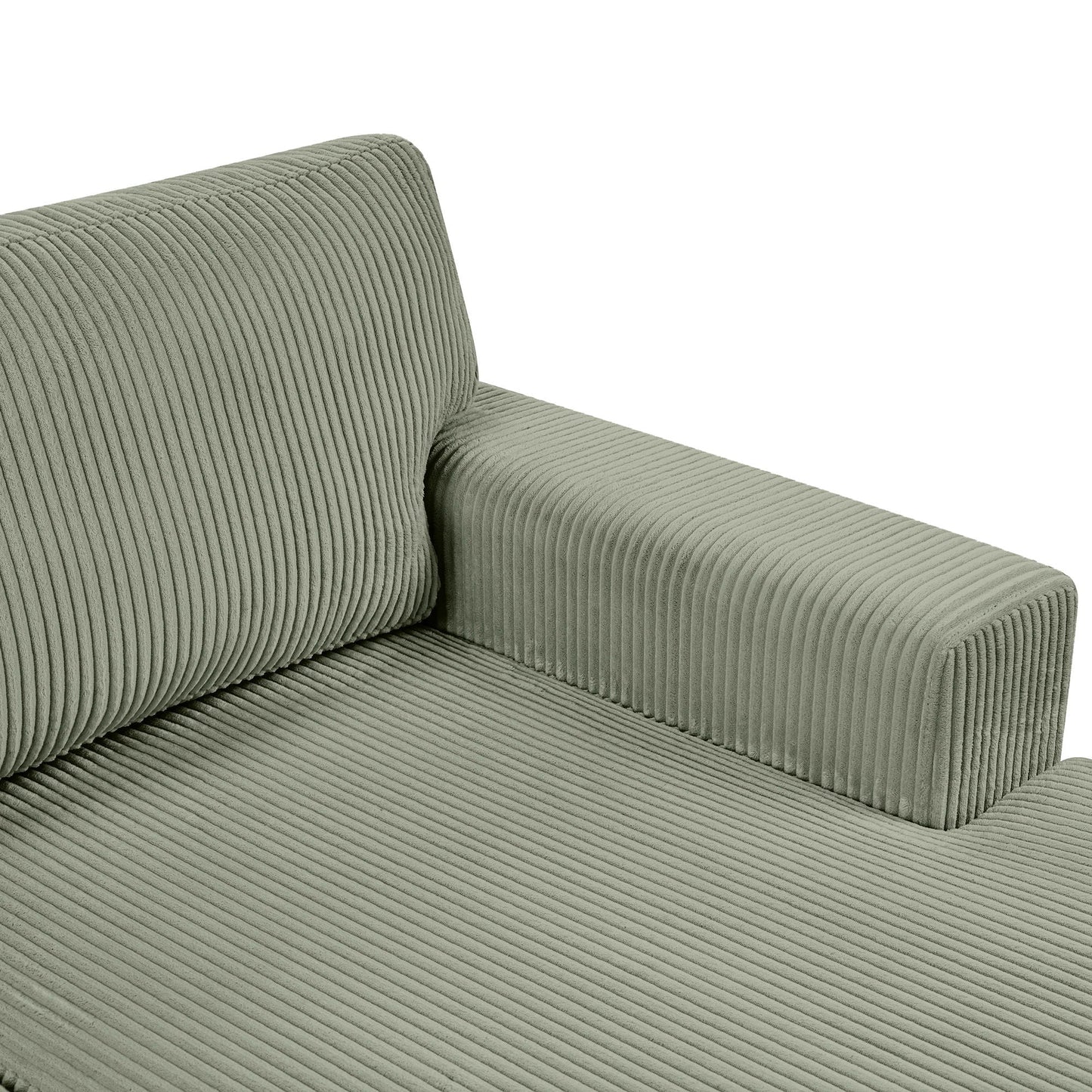 Oversized Sectional U-Shaped Sofa With Chaise Lounge And Three Soft Throw Pillows