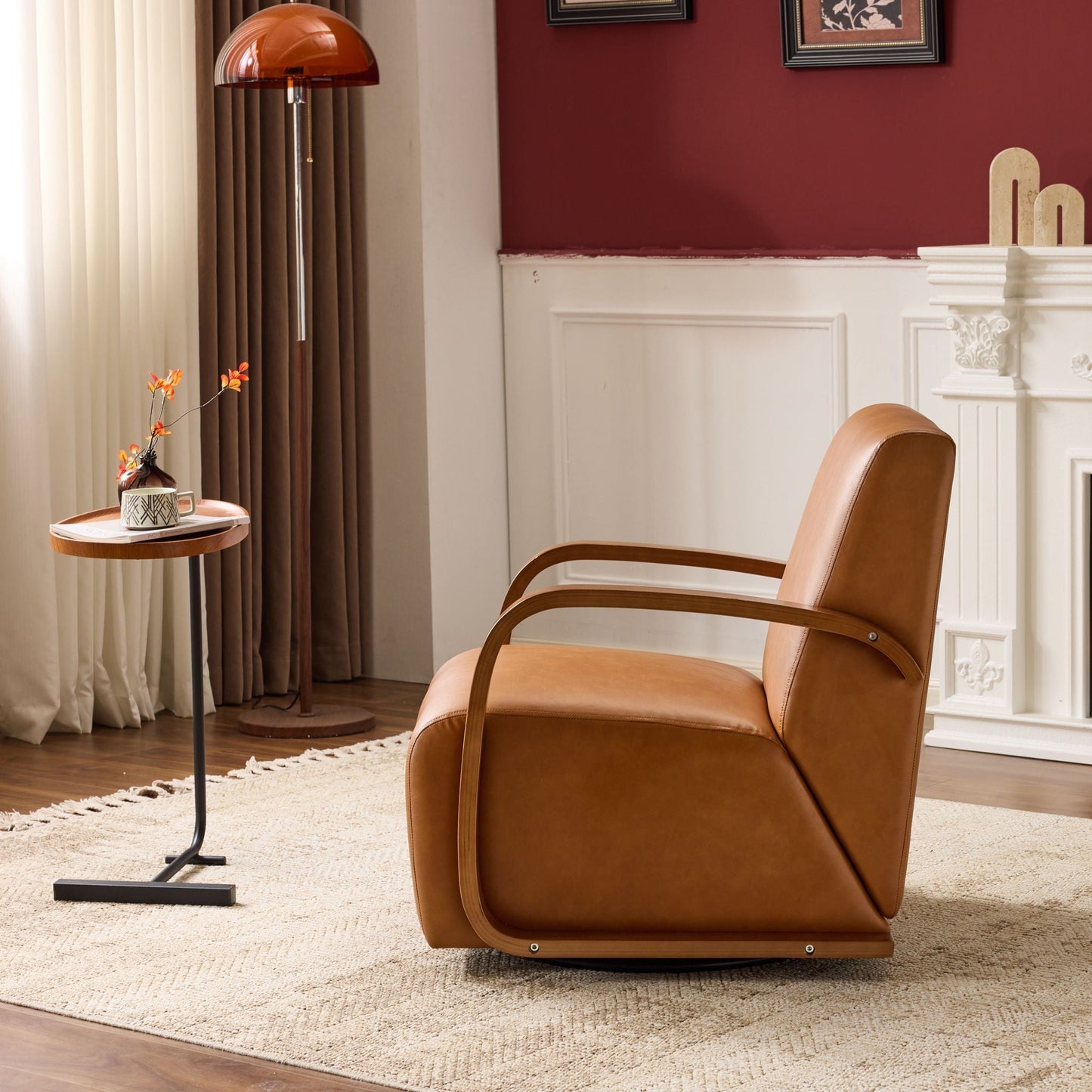 Swivel Accent Rotatable Ergonomic Single Chair For Living Room