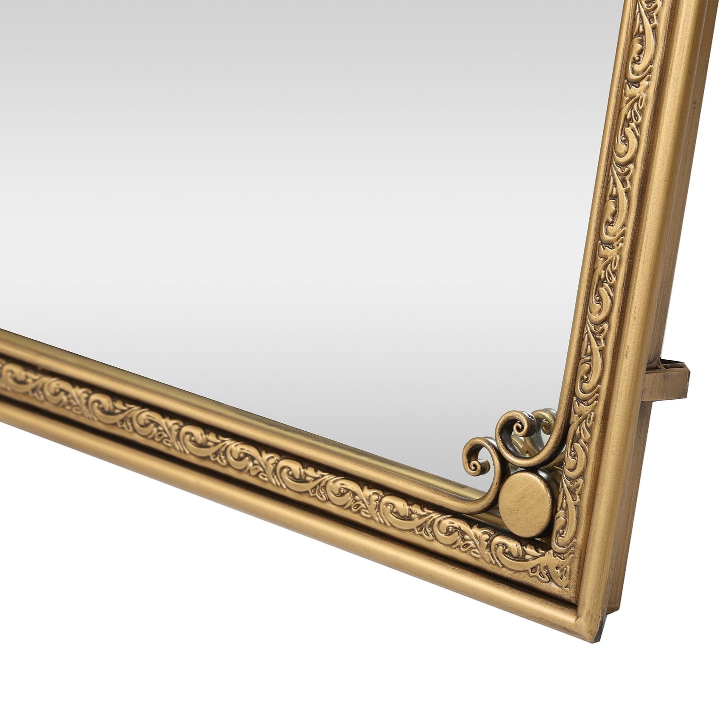 Full Length Mirror With Stand, Floor Standing Dressing - Antique Gold
