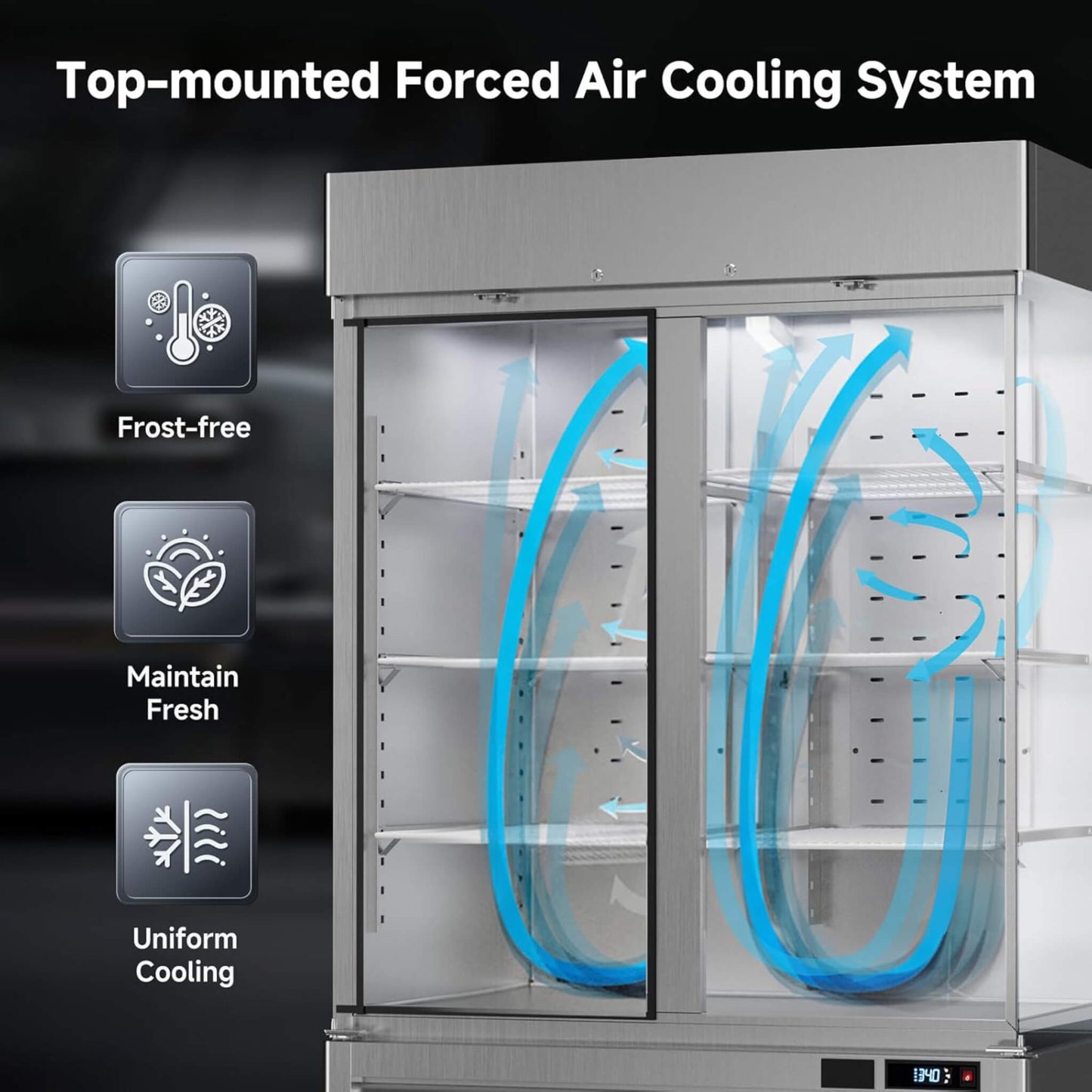 54-Inch Commercial 49 Cu.Ft 2-Door WiFi Refrigerator With Smart App Control (SAK10438)