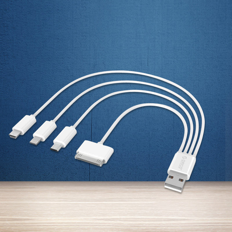 4-in-1 Multi-Function Data Cable for iPhone 6, 6s, 4, 4s & Android Devices - Fast Charging & Data Transfer